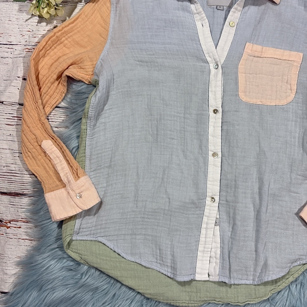 Rails Ellis Bermuda Color Block Button Front Shir… - image 8